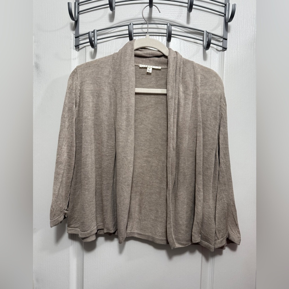 CYRUS Women's Knit‎ Cardigan Women’s M Beige Open Front Sweater Classic Neutral